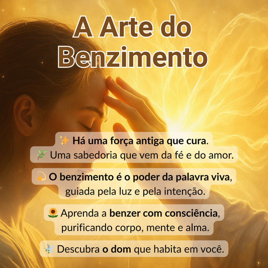✨ CURSO ON-LINE: A Arte do Benzimento com Luiz Cairo 🌿