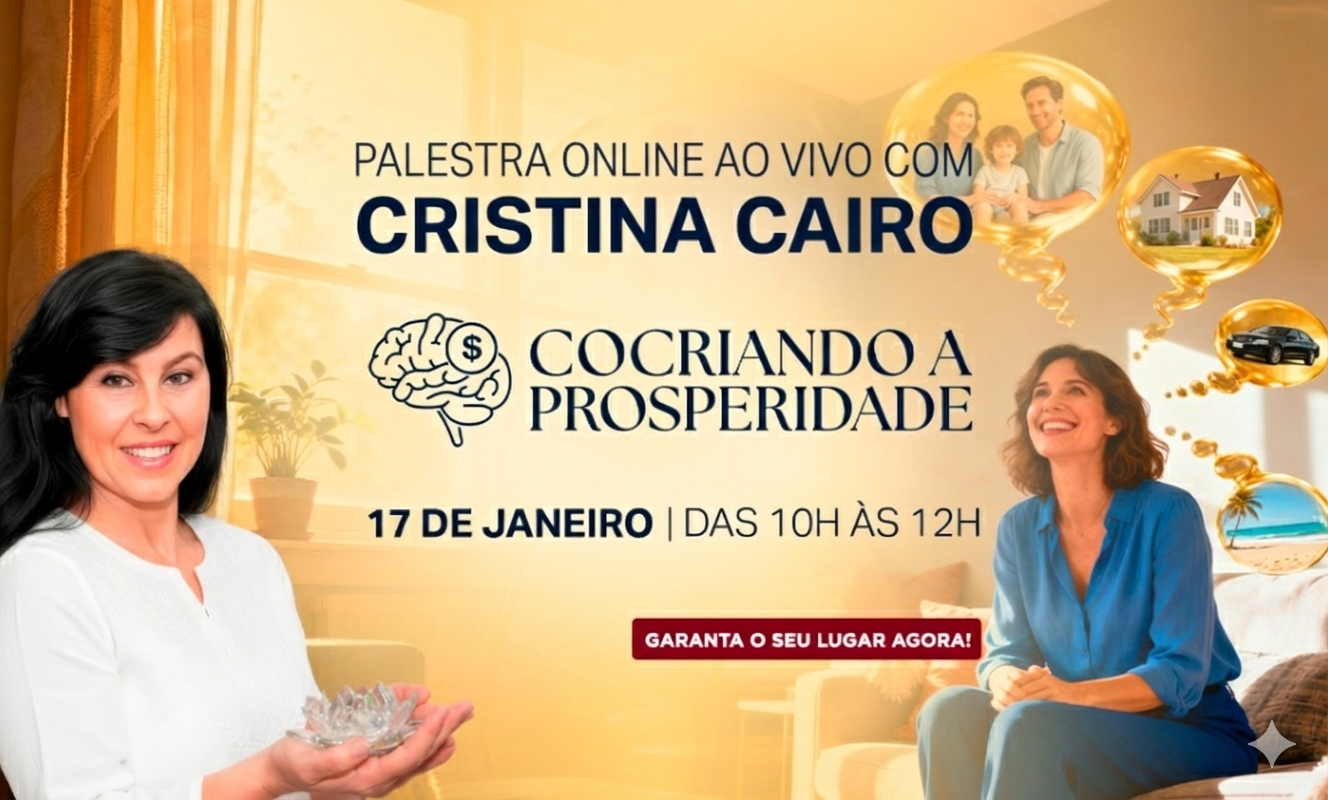 PALESTRA ON LINE AO VIVO: 💫✨Cocriando a Prosperidade com Cristina Cairo ✨💫