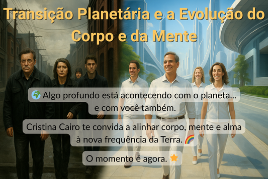 CURSO AO VIVO ON-LINE: 🌍✨ Transição Planetária e a Evolução do Corpo e da Mente com Cristina Cairo ✨🌍